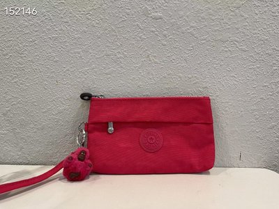 Kipling 猴子包 KI5562 桃紅 中款 附掛繩 輕便輕量錢包 零錢包 鑰匙包 收納包 手拿包 防水 限時優惠