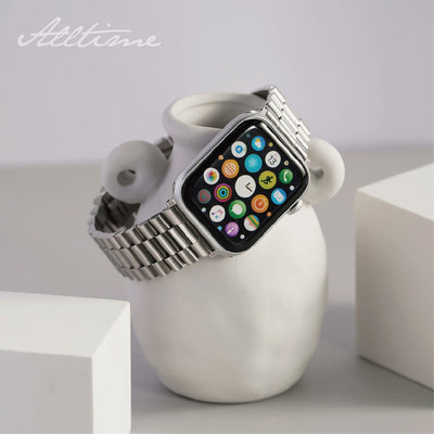 Apple watch通用錶帶經典豪式平款316L不鏽鋼錶帶