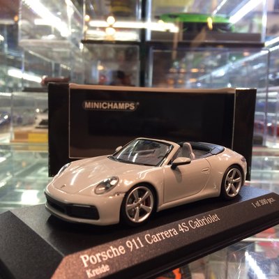 吉華科技@MINICHAMPS Porsche 911 Carrera 4S Cabriolet 2019 灰色