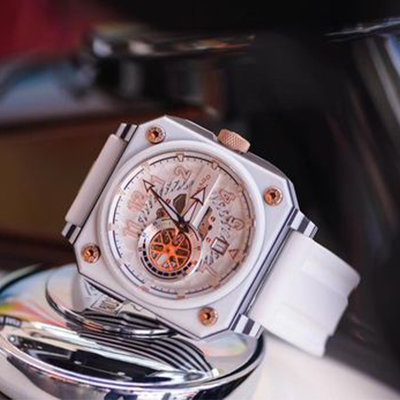 【時光鐘錶公司】ROMAGO 雷米格 RM097-WH 碳霸系列 超級碳纖自動機械腕錶 機械錶男錶手錶生日禮