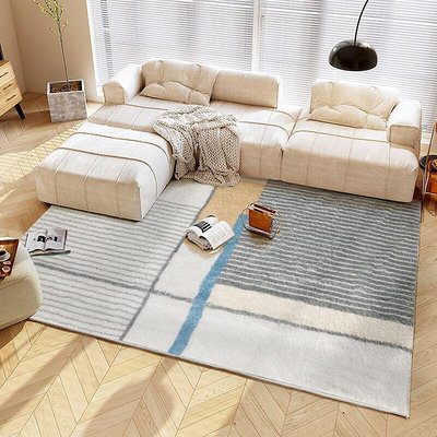 現貨:代簡約地毯客廳輕奢高級北歐幾何書房沙發茶幾毯家用仿羊絨地墊 無鑒賞期