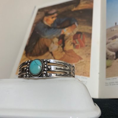 老品 Navajo 納瓦霍 銀飾 印地安 民族風 手環 手飾 古董 嬉皮 打印 美國 銀器 indian 綠松石 中村世紀