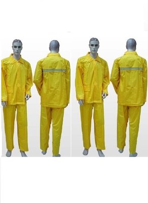 【Huge 上大莊】夜光安全雨衣 (黃色)兩件式 （透氣三角網、反光條）批購2件優惠 890元