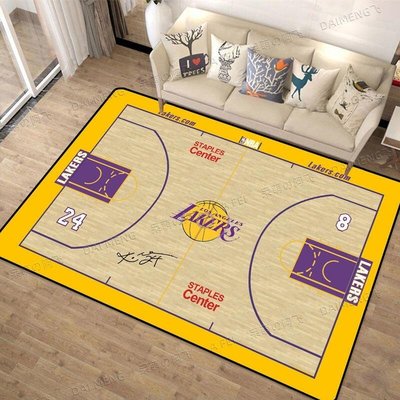 NBA籃球地毯 客廳沙發茶幾臥室床邊寢室創意長方形圓形定制地墊潮