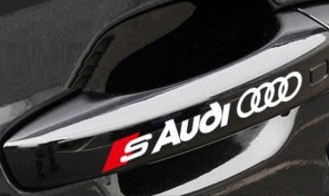 Audi Quattro Sline 車門 手把 後視鏡 貼紙 A3 A4 A5 A6 Q3 Q5 Q7 R8 白 家族
