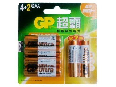 【B2百貨】 GP超霸鹼性電池3號(4+2入) 4891199151293 【藍鳥百貨有限公司】
