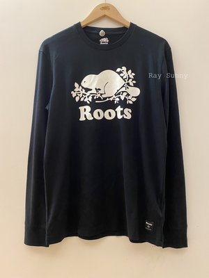 [RS代購 Roots專櫃全新正品優惠] Roots男裝-絕對經典系列 海狸LOGO有機棉長袖T恤 滿額贈送品牌袋子