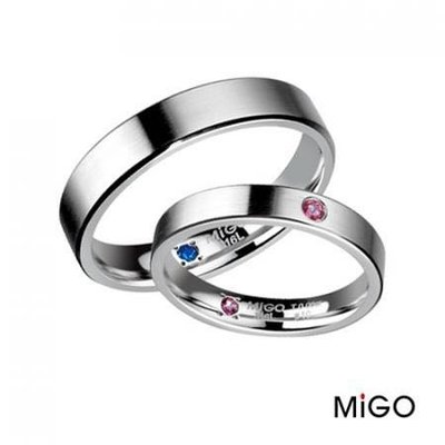 （Hueibe Shop)高質感米格Migo鋼飾守候白鋼戒指SRT542-9