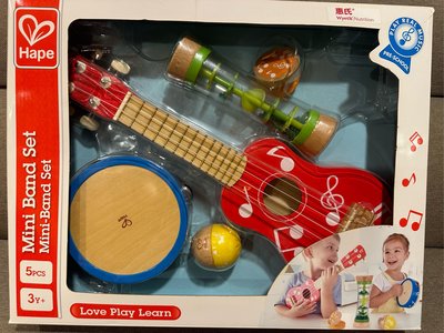 德國【Hape】音樂啟蒙玩具 小小音樂家迷你樂團套組 二手（九成以上新）