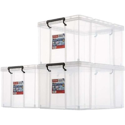特賣-包郵 JEKO&JEKO 特耐斯整理箱高透明密封收納箱儲物箱塑料箱65L元寶家居生活館熱銷