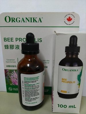 加拿大 ORGANIKA Bee Propolis 100ml無酒精蜂膠;團購1打優惠;有效期2026/07