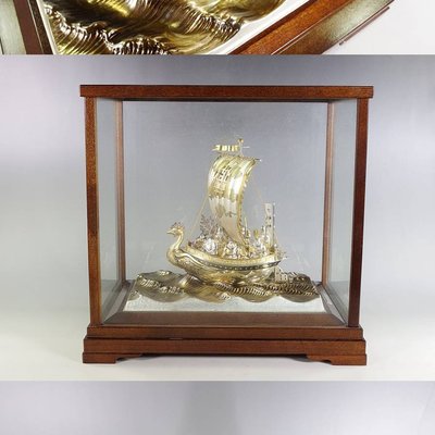 日本純銀製七福神寶船武比古作| Yahoo奇摩拍賣