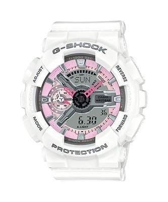 【金台鐘錶】CASIO卡西歐G-SHOCK S系列 白粉 (限量版) GMA-S110MP-7A GMA-S110MP
