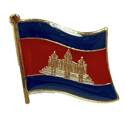 【A-ONE】Cambodia 柬埔寨 紀念飾品 國旗飾品 國旗別針 紀念品 國旗徽章 紀念別針