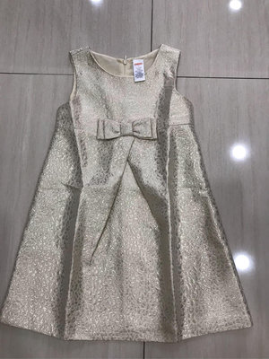 美國品牌二手Gymboree 女童鵝黃連身洋裝 表演禮服 適6/7歲