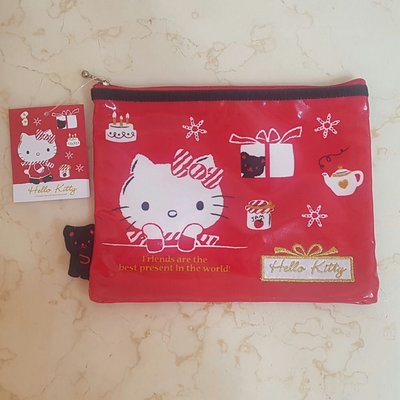 日本(SANRIO)三麗鷗 Hello Kitty 收納包/化妝包/筆袋(聖誕限量版)