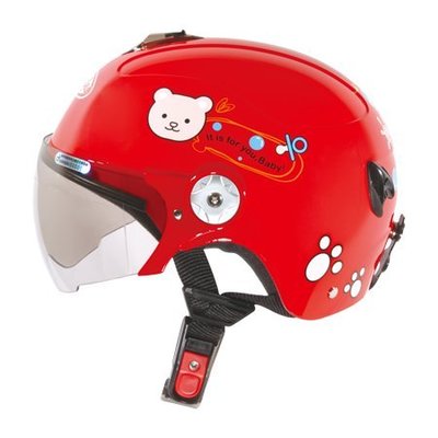 [小齊安全帽] 瑞獅 AS-108ME 亮紅色 兒童半罩安全帽