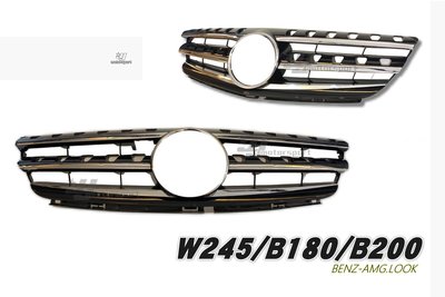 小傑--全新 賓士 BENZ W245 B180 B200 10-14年 B-class 專用 AMG 亮黑 水箱罩