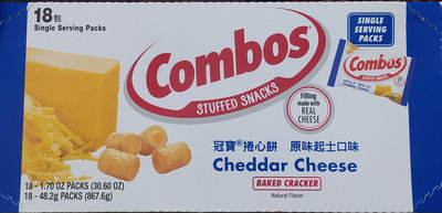 Combos 冠寶 捲心餅 原味起士 1盒/48.2g × 18包