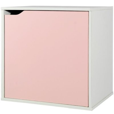 [家事達] SA-#1431:魔術方塊單門收納櫃X3個 -(粉紅色)/ 個 特價
