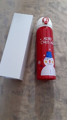 【紫晶小棧】繽紛聖誕保溫杯 500ML (雪人款) 隨手杯 保溫杯 保溫瓶 水壺
