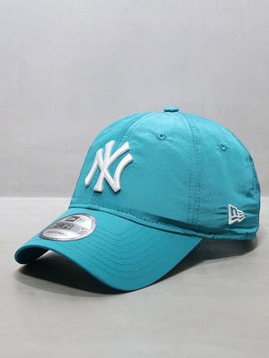 帽子9FORTY紐亦華MLB棒球帽軟頂大標NY速干鴨舌帽湖藍色潮UU代購#