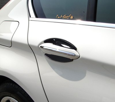 圓夢工廠 BMW 5 F10 F11 530 535 550 518 改裝 卡夢 碳纖紋 車門防刮把手門碗 內襯保護貼片