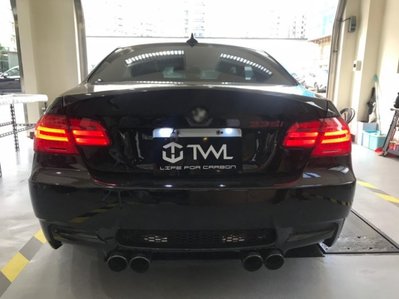 《※台灣之光※》全新BMW 寶馬 E92 LCI 13 12 11 10年後期專用原廠樣式LED紅白光柱外側尾燈 後燈