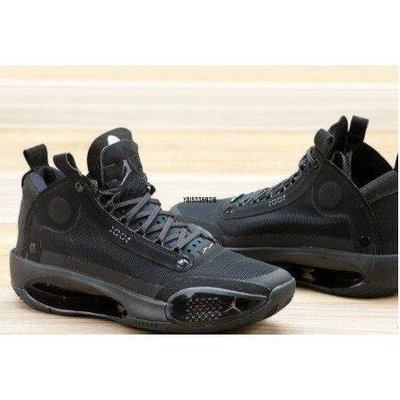【正品】NIKE AIR JORDAN 34 XXXIV PF BLACK 黑魂 黑貓 XDR BQ3381-003潮鞋