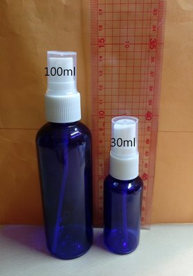 【現貨】30ml可以裝ASEA水酒精消毒水的不透光藍色噴瓶。噴霧瓶分裝瓶