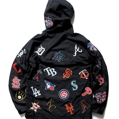 F.C.Real Bristol MLB TOUR ALL TEAM BIG STAR JACKET 連帽外。太陽選