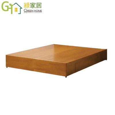 【綠家居】巧菲斯 現代風6尺實木雙人加大四抽床底