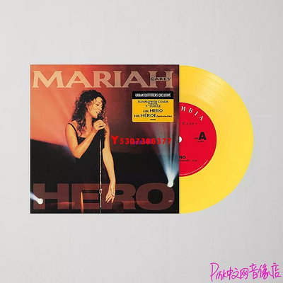Mariah Carey Hero 單曲 7寸 限量黃膠LP 黑膠唱片