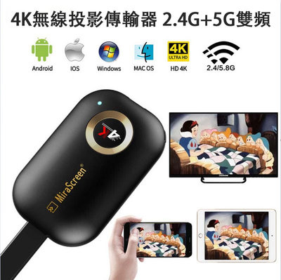 【絕不延遲】 四核心4K 5G雙頻無線投影 HDMI電視棒 高清 Anycast