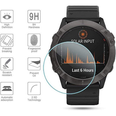 【熱賣精選】Garmin Fenix 6X Smartwatch 屏幕保護膜 (1PC) 鋼化玻璃膜