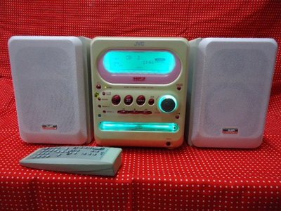 ~【白姫部屋】~ JVC 中床頭音響 UX-Q30 重低音 單CD MP3 單卡匣 變色10種 附遙控器