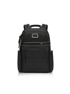 TUMI 26303207 黑色拼色 彈道尼龍拼接皮革 多夾層雙肩後背包 背面可插行李箱 大容量 出差 商務 休閒 限量優惠