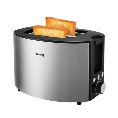 山上人~現貨德國Tenfly不銹鋼烤面包機家用早餐機小型吐司加熱面包2片多士爐免運免運 貨到付款