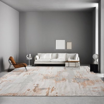特賣-柏格丨意式輕奢高級橙紅色地毯客廳沙發茶幾毯臥室抽象現代工業風