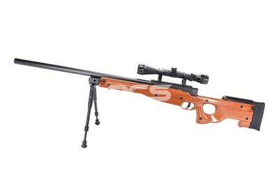 【武莊】現貨 FS AL01 M160 AWP 仿木紋水轉印 手拉狙擊空氣槍 贈狙擊鏡腳架-FSAL01
