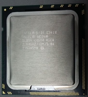Xeon E5620正式版12M快取2.40GHz Intel處理器LGA1366 SLBV4 Cpu X58 4核心
