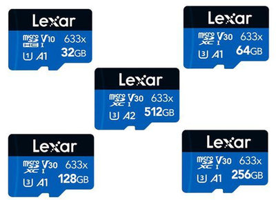 Lexar 雷克沙 32G 64G 128G 256G MicroSD C10 4K Gopro 記憶卡 手機記憶卡
