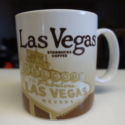 瑕疵品 星巴克Starbucks美國城市馬克杯City Mug拉斯維加斯賭城Las Vegas 絕版詳說明