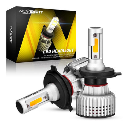 Novsight N12Y H11 H4 汽車LED大燈 車燈 3000K黃光 10000LM 72W 一對裝