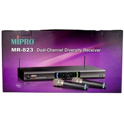 Mipro嘉強MR-823超高頻雙頻道無線麥克風系統