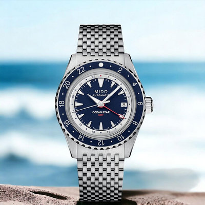 MIDO 美度錶 Ocean Star 海洋之星 GMT 200米機械潛水錶-40.5mm M0268291804100