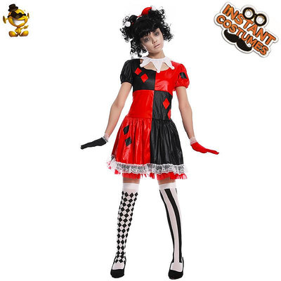 萬圣節成人大女款紅心小丑cosplay服裝舞台表演派對服裝分銷
