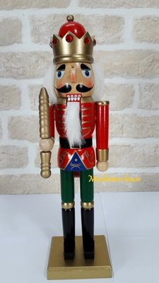 點點蘑菇屋 歐洲童話手工木製胡桃鉗娃娃(二) 38公分 公仔 木偶 國王 士兵 衛兵 15吋 現貨