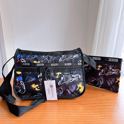 ＊特價促銷＊LeSportsac x Snoopy 糊塗塔克史努比 7507 小號 輕便防水多隔層子母包休閒女包旅遊單肩包斜挎包 肩背/側背包 斜背包 附收納袋