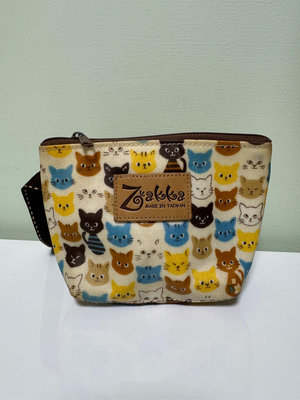 Zakka防水可愛化妝包 收納包 雜物包 貓咪包 滿版貓咪